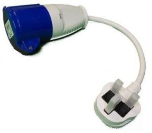 W4 MAINS HOOK-UP UK Mains Plug to EU 16 Amp Socket (3 Pin) QQ016118 - QQ016118.jpg