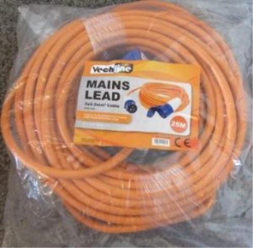 VECHLINE SEMLOH MAINS LEAD 25M 16amp extension lead QQ016162B - QQ016162B.jpg