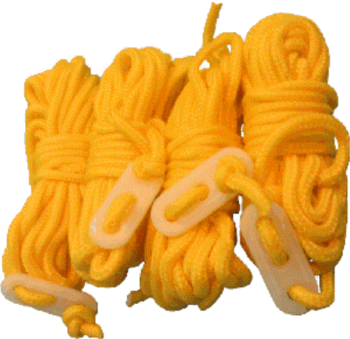 VIA MONDO 4 x 4 Metre GUYLINES YELLOW (4MM) Camping qq109330 - QQ109330.gif