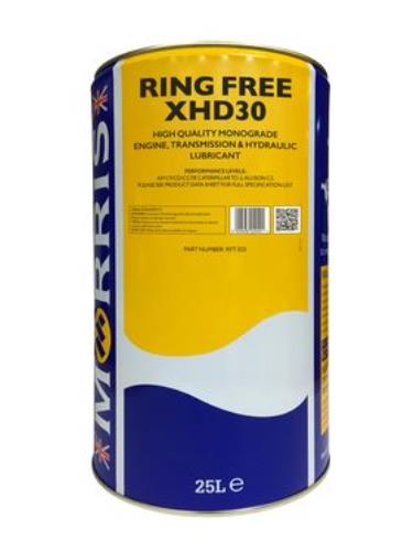 Morris Lubricants Ring Free XHD 30W Monograde Engine Oil 25 Litres RFT025-MOR - RFT025Morris_25L_tin_RING_FREE_XHD_30.jpg