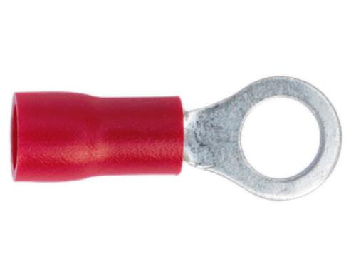 Sealey Easy-Entry Ring Terminal Ø5.3mm (2BA) Red Pack of 100 RT25 - RT25Image1.jpg