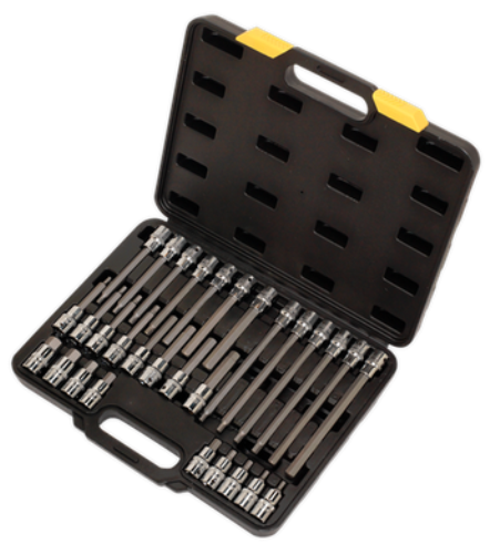 Sealey Siegen 30 Piece 1/2 Inch Square Drive Hex Socket Bit Set S01077-SEA - S01077Image2.png