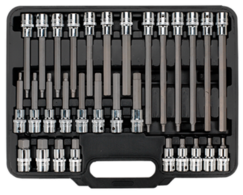 Sealey Siegen 30 Piece 1/2 Inch Square Drive Hex Socket Bit Set S01077-SEA - S01077Image3.png