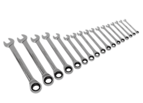 Sealey 17 Piece Combination Ratchet Spanner Set (Metric) S01156-SEA - S01156Image1.png