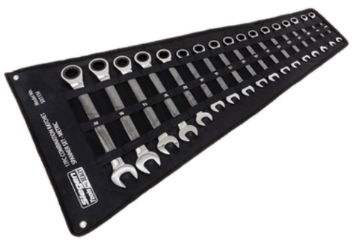 Sealey 17 Piece Combination Ratchet Spanner Set (Metric) S01156-SEA - S01156Image2.png