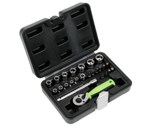 Sealey 25 Piece 1/4 Inch Square Drive Socket Set - Metric S01233-SEA - S01233Image1.png