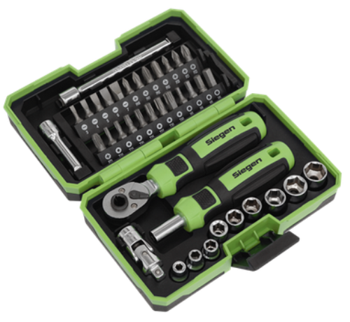 Sealey 38 Piece 1/4 Inch Square Drive Socket and Bit Set S01255-SEA - S01255Image3.png