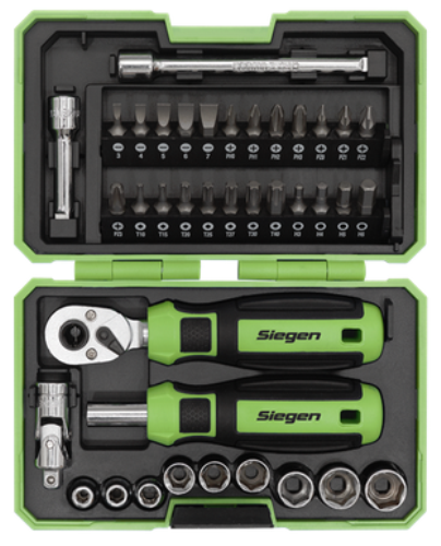 Sealey 38 Piece 1/4 Inch Square Drive Socket and Bit Set S01255-SEA - S01255Image4.png