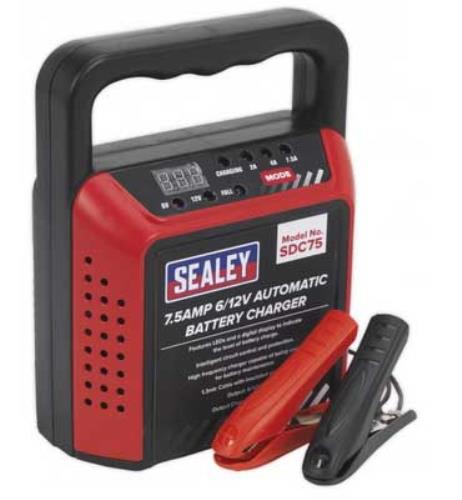 Sealey Battery Charger 6v/12v 7.5Amp 230V Automatic SDC75-SEA - SDC75Image1.jpg