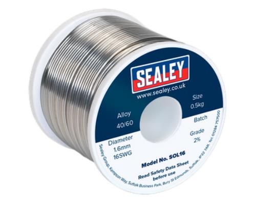 Sealey Solder Wire Quick Flow 1.6mm/16SWG 40/60 0.5kg Reel SOL16 - SOL16Image1.jpg