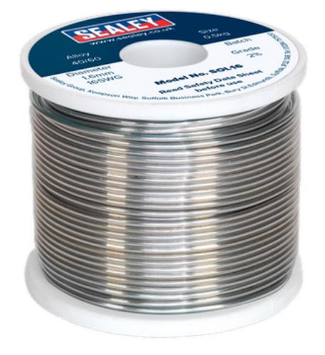 Sealey Solder Wire Quick Flow 1.6mm/16SWG 40/60 0.5kg Reel SOL16 - SOL16Image2.jpg