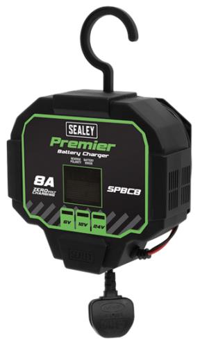 Sealey 8A Fully Automatic Battery Charger SPBC8 - SPBC8Image4.jpg