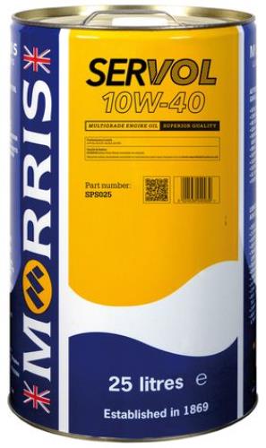 Morris Lubricants SERVOL 10W-40 SEMI SYNTHETIC 25 Litres SPS025-MOR - SPS025-Servol_10W-40-25L.jpg