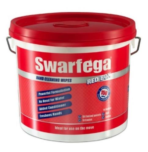 SWARFEGA RED BOX 150 Hand Cleansing Wipes - DEBSRB150W - SRB150W.jpg