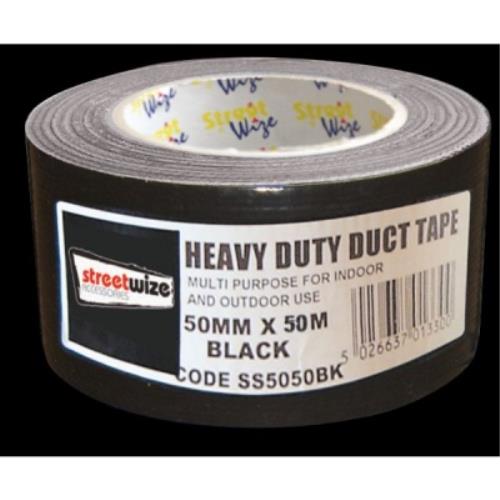 Streetwize GAFFA / DUCT TAPE BLACK 50MM X 50 Metres SS5050BK - STRSS5050BK.jpg