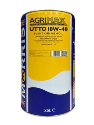 Morris Agrimax UTTO 10W-40 Universal Plant and Farm Oil 25 Litres SVT025-MOR - SVT025Morris_Agrimax_UTTO_10W-40-25L.jpg
