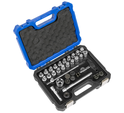 Sealey Master Oil Drain Plug Removal Kit 33 Piece Set AK758-SEA - SealeyAK758-Image1.png