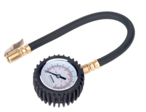 Sealey Tyre Pressure Gauge with Clip-On Chuck 0-7bar(0-100psi) TST/PG6 - TSTPG6Image1.jpg