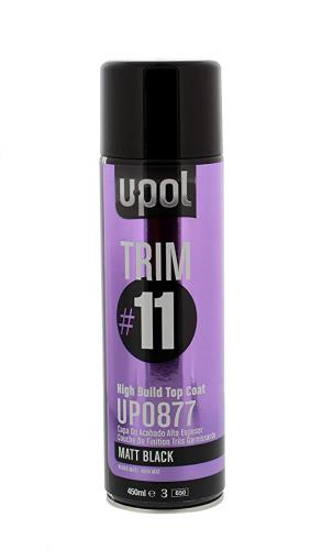 U-Pol TRIM#11 High Build Topcoat Matte Black 450ml Aerosol TRIMMB/AL - Trim11MatteBlack.jpg