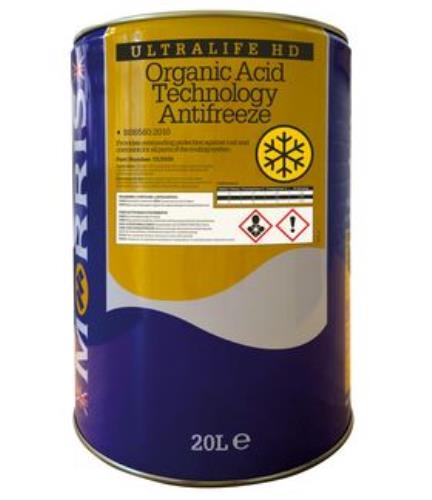 Morris Lubricants Ultralife HD Coolant (Yellow) 20 Litres ULY020-MOR - ULY020Morris_Ultralife_HD_Antifreeze_20L_tin.jpg