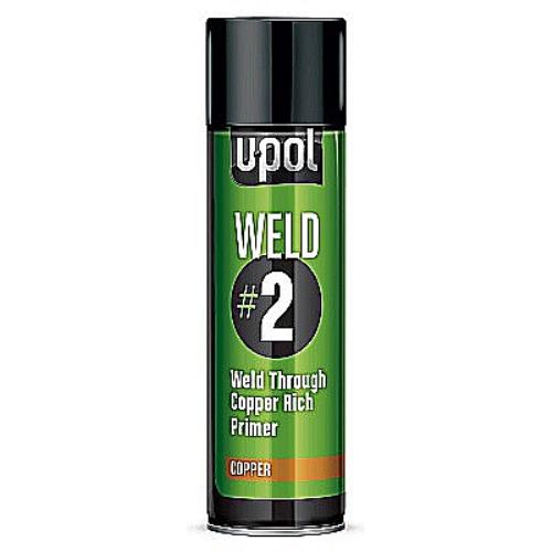 U-Pol WELD#2 Weld Through Primer AEROSOL 450ml Copper WELDC/AL - UpolWeld2Copper.jpg