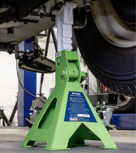 Ratchet Type Axle Stands (Pair) 3 Tonne Capacity each Hi-Vis Green VS2003HV-SEA - VS2003HVImage2.png