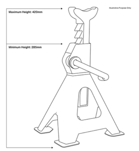 Sealey Ratchet Type Axle Stands (Pair) 3 Tonne Capacity per Stand VS2003-SEA - VS2003Image4.png