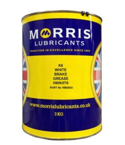 Morris Lubricants K6 White Brake Grease 3 Kg WBG003-MOR - WBG003-k6_3kg.jpg