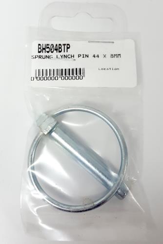 BTP Parts Sprung lynch pin 44 x 8mm Towing Parts- BH504BTP - bh504btp.jpg