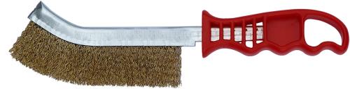 Jefferson Plastic Handle Brass Coated Wire Brush JEFBRPBC03-JEFF - jefbrpbc03_2.jpg