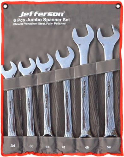 Jefferson Metric 6 Piece Jumbo Spanner Set Mirror Polish Finish JEFCSS06-JEFF - jefcss06_2.jpg