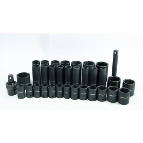 Jefferson 34 Piece 1/2 Inch Metric Impact Socket Set JEFISOC12-04-JEFF - jefisoc12-04__1.jpg