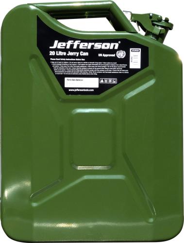 Jefferson Green 20 Litre Jerry Can Steel Petrol Can JEFJERC20L-JEFF - jefjerc20l.jpg