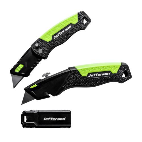 Jefferson 2 Piece Folding Knife and Utility Knife Set (20 Blades) JEFKFFDUT02-JEFF - jefkffdut02.jpg