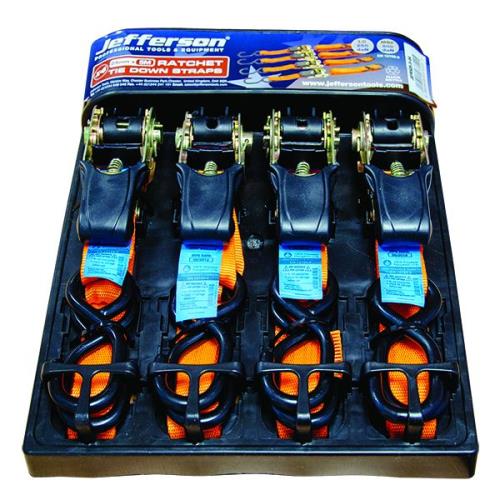 Jefferson 5.0m x 25mm Orange Ratchet Strap Set (4 Pack) JEFRS05.0-04-JEFF - jefrs05.0-04_2.jpg