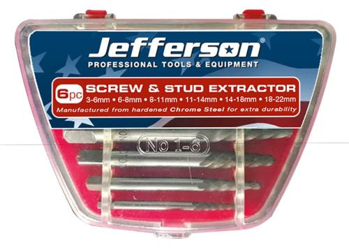 jefferson 6 Piece Alloy Steel Stud Extracter Set JEFSCREX06-JEFF - jefscrex06_2.jpg