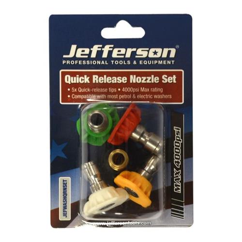 Jefferson 5 Piece Quick Release Nozzle Tip Set JEFWASHQRNSET-JEF - jefwashqrnset_2.jpg