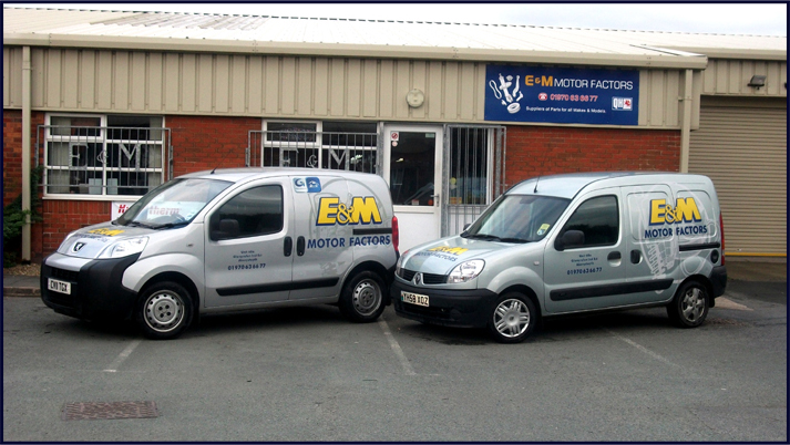 E and M Motor Factors Delivery Vans